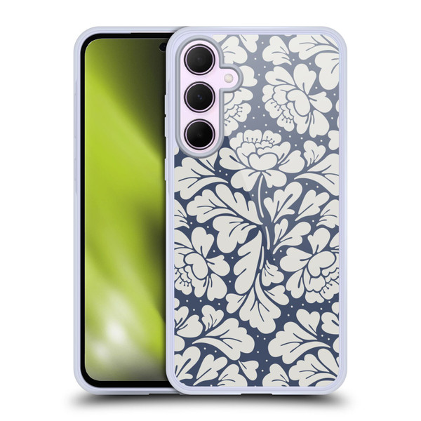 Anis Illustration Graphics Baroque Blue Soft Gel Case for Samsung Galaxy A35 5G