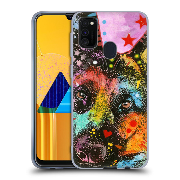 Dean Russo Dogs German Shepherd Soft Gel Case for Samsung Galaxy M30s (2019)/M21 (2020)