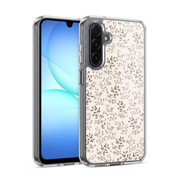 Anis Illustration Mix Pattern Tiny Leaves Beige Soft Gel Case for Samsung Galaxy A17 4G / 5G
