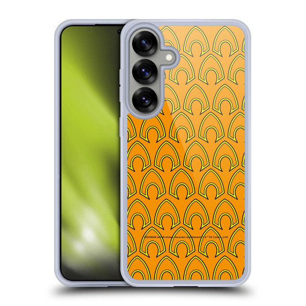 Aquaman DC Comics Logo Pattern Soft Gel Case for Samsung Galaxy S25+ & MagSafe