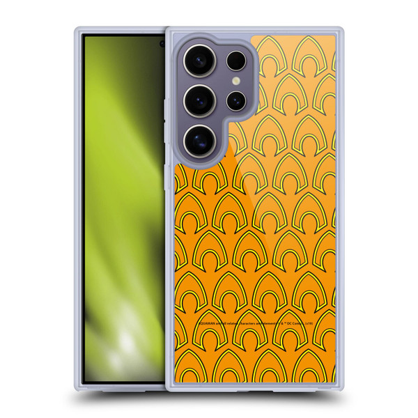 Aquaman DC Comics Logo Pattern Soft Gel Case for Samsung Galaxy S25 Ultra & MagSafe