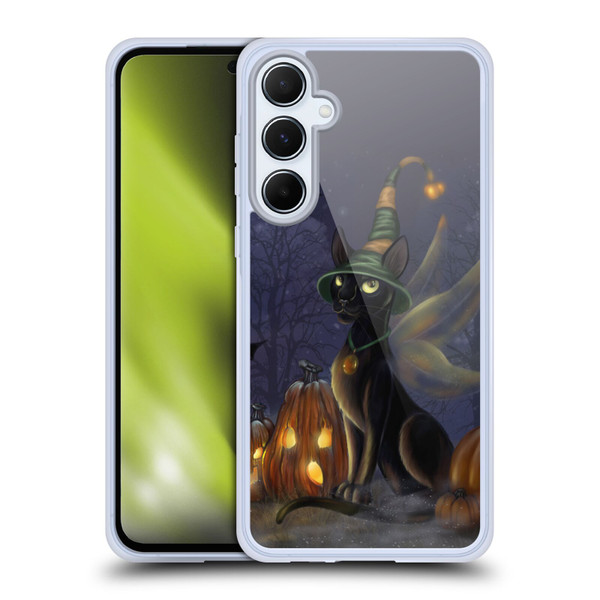 Ash Evans Black Cats The Witching Time Soft Gel Case for Samsung Galaxy A55 5G