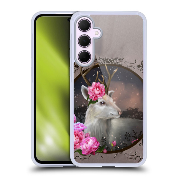 Ash Evans Animals White Deer Soft Gel Case for Samsung Galaxy A35 5G