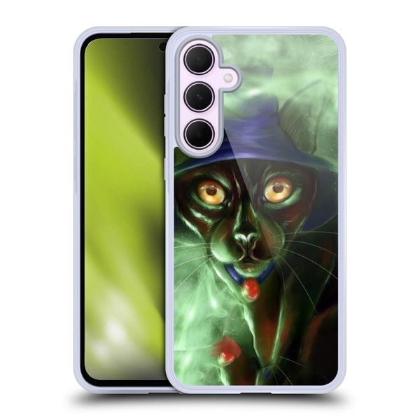 Ash Evans Black Cats Conjuring Magic Soft Gel Case for Samsung Galaxy A35 5G