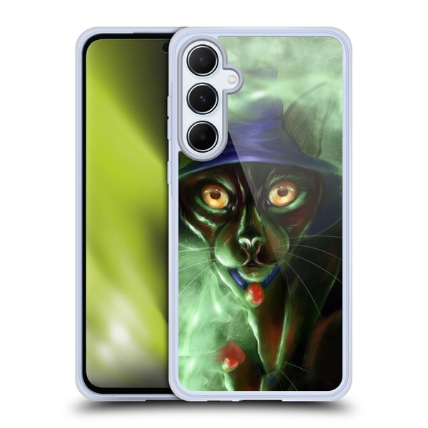 Ash Evans Black Cats Conjuring Magic Soft Gel Case for Samsung Galaxy A55 5G