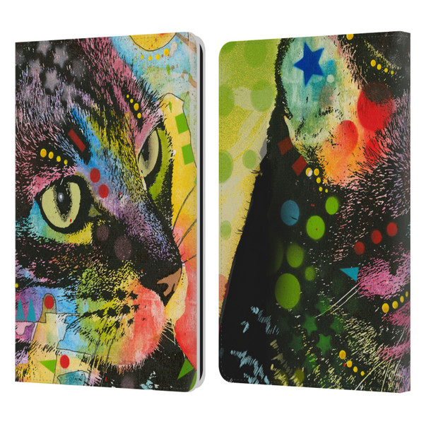 Dean Russo Cats Napy Leather Book Wallet Case Cover For Amazon Kindle Paperwhite 1 / 2 / 3