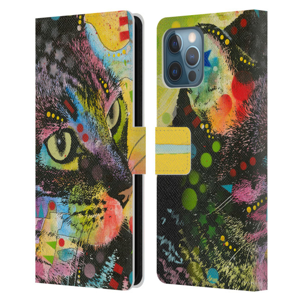 Dean Russo Cats Napy Leather Book Wallet Case Cover For Apple iPhone 12 Pro Max