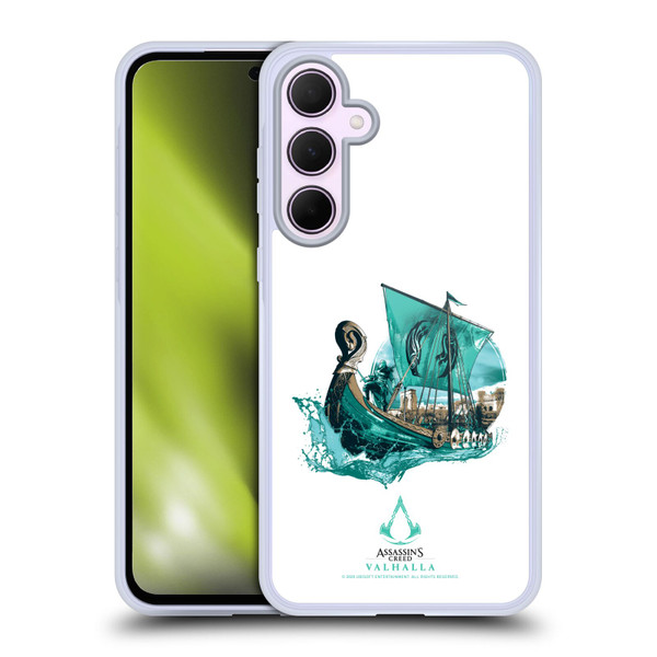 Assassin's Creed Valhalla Compositions And Patterns Eivor's Drakkar Soft Gel Case for Samsung Galaxy A35 5G