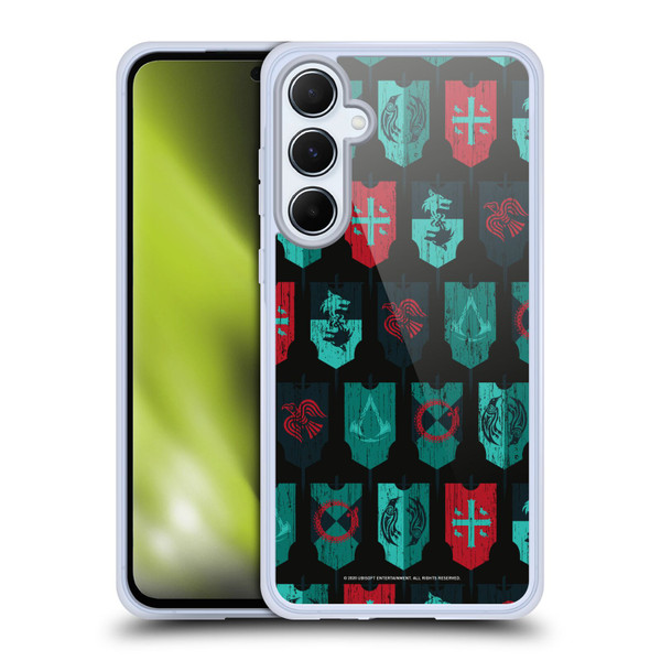 Assassin's Creed Valhalla Compositions And Patterns Banners Soft Gel Case for Samsung Galaxy A55 5G