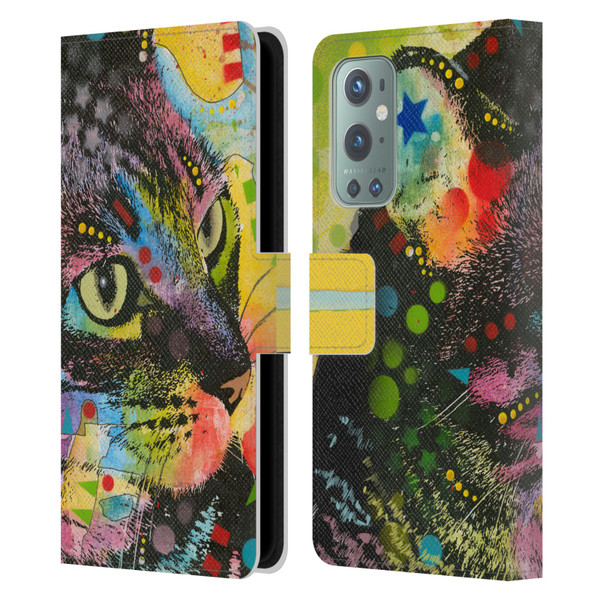 Dean Russo Cats Napy Leather Book Wallet Case Cover For OnePlus 9