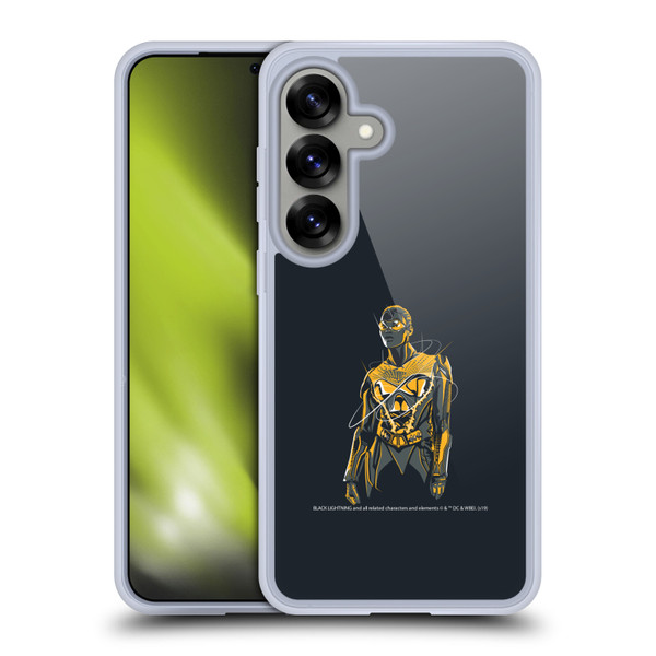 Black Lightning Key Art Thunder Soft Gel Case for Samsung Galaxy S25 & MagSafe