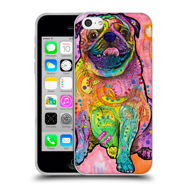 Dean Russo Dogs 3 Pug Soft Gel Case for Apple iPhone 5c