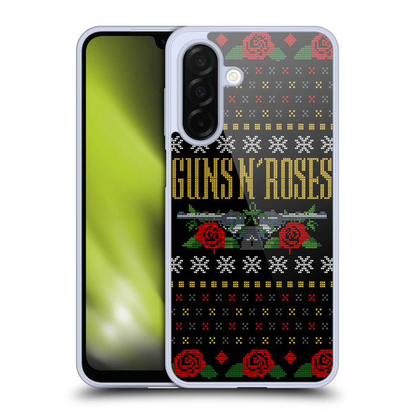 Guns N' Roses Christmas Text Logo Pistol Soft Gel Case for Samsung Galaxy A26 5G