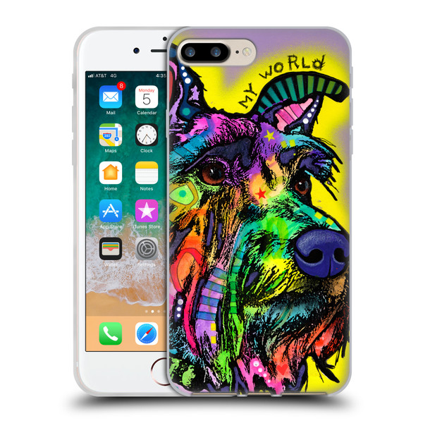 Dean Russo Dogs 3 My Schnauzer Soft Gel Case for Apple iPhone 7 Plus / iPhone 8 Plus