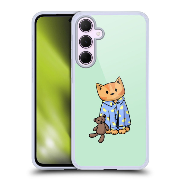 Beth Wilson Doodle Cats 2 Bedtime Pyjama Soft Gel Case for Samsung Galaxy A35 5G