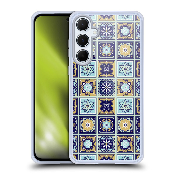 Cat Coquillette Patterns 6 Mexican Tile 2 Soft Gel Case for Samsung Galaxy A55 5G