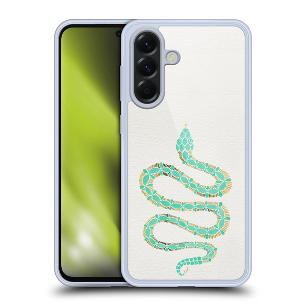 Cat Coquillette Animals Snake Mint Soft Gel Case for Samsung Galaxy A56 5G