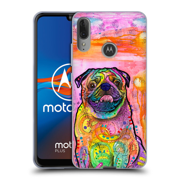 Dean Russo Dogs 3 Pug Soft Gel Case for Motorola Moto E6 Plus
