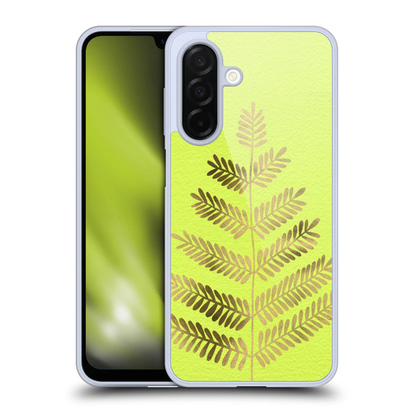 Cat Coquillette Nature Leaflets Yellow Soft Gel Case for Samsung Galaxy A26 5G