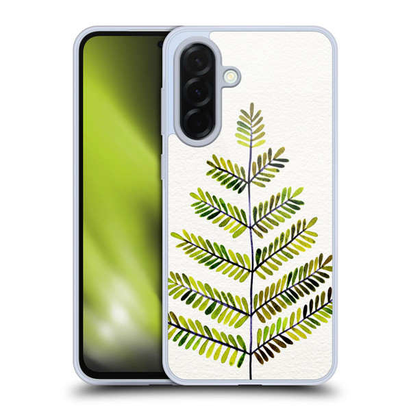 Cat Coquillette Nature Leaflets Green Soft Gel Case for Samsung Galaxy A36 5G