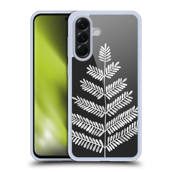 Cat Coquillette Nature Leaflets Black Soft Gel Case for Samsung Galaxy A56 5G