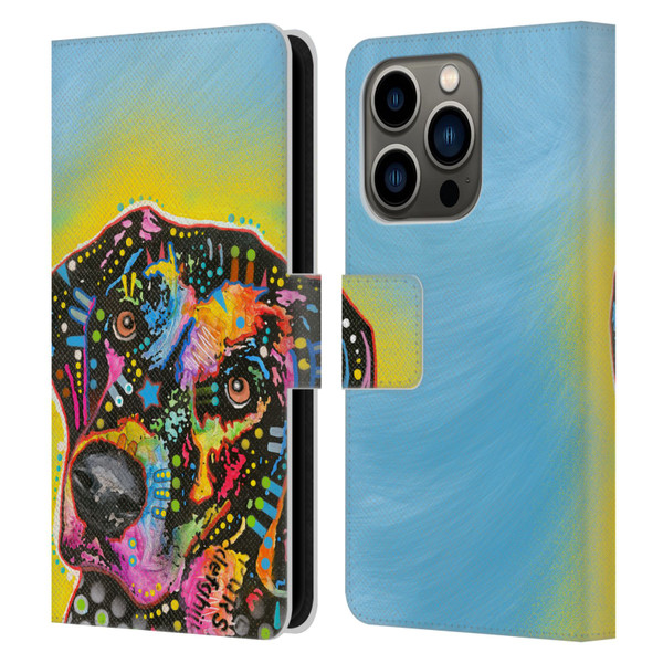 Dean Russo Dogs Labrador Leather Book Wallet Case Cover For Apple iPhone 14 Pro