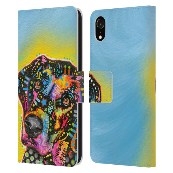 Dean Russo Dogs Labrador Leather Book Wallet Case Cover For Apple iPhone XR