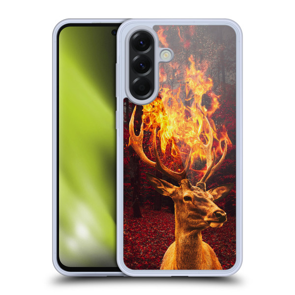 Dave Loblaw Animals Fire Deer Forest Soft Gel Case for Samsung Galaxy A56 5G