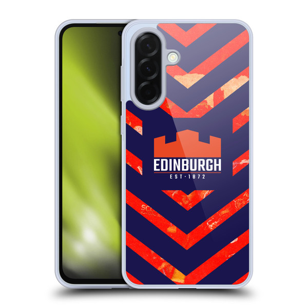 Edinburgh Rugby Graphic Art Orange Pattern Soft Gel Case for Samsung Galaxy A36 5G