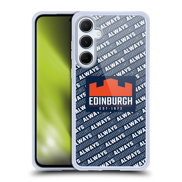 Edinburgh Rugby Graphics Logo Pattern Soft Gel Case for Samsung Galaxy A55 5G