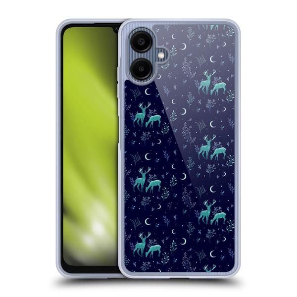Episodic Drawing Pattern Deers In The Moonlight Soft Gel Case for Samsung Galaxy A06 4G / 5G