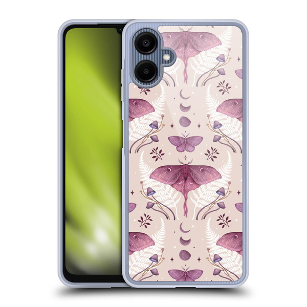Episodic Drawing Art Emerald Pink Pattern Soft Gel Case for Samsung Galaxy A06 4G / 5G