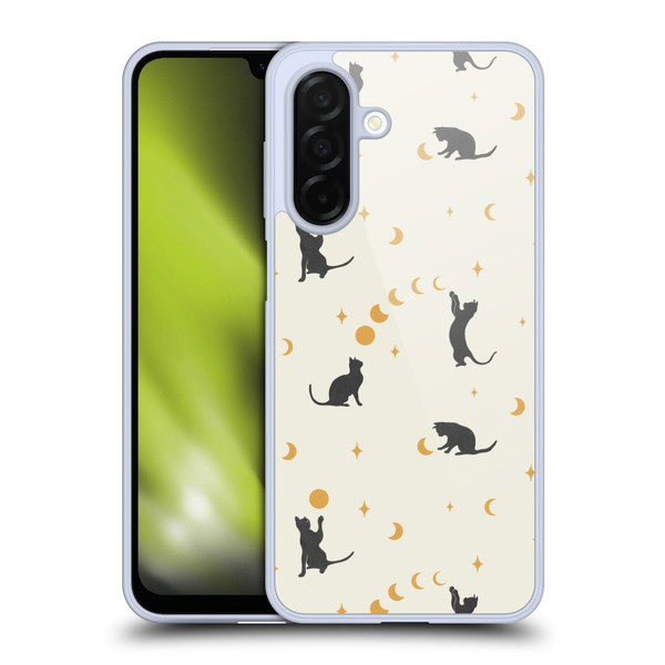 Episodic Drawing Pattern Cat And Moon Soft Gel Case for Samsung Galaxy A26 5G