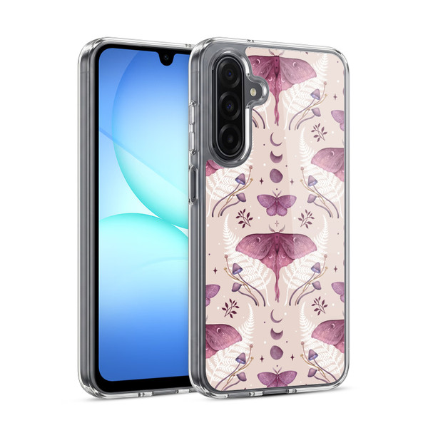 Episodic Drawing Art Emerald Pink Pattern Soft Gel Case for Samsung Galaxy A17 4G / 5G