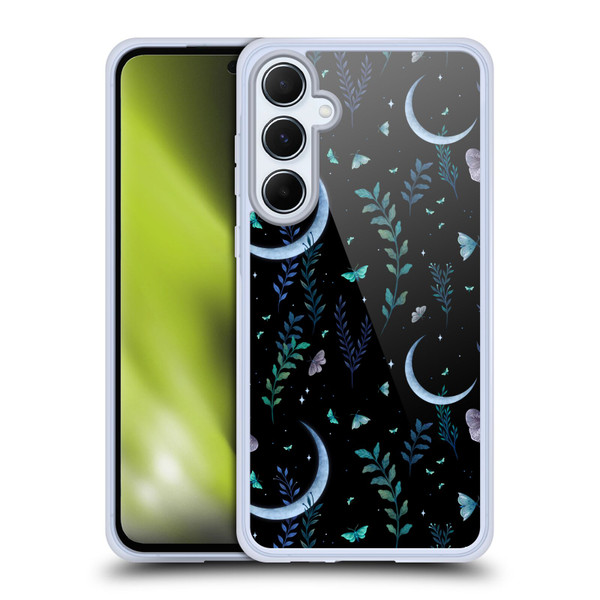 Episodic Drawing Art Moth Garden Pattern Soft Gel Case for Samsung Galaxy A55 5G