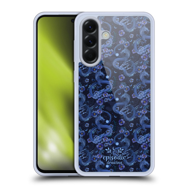 Episodic Drawing Spooky Patterns Floral Dragon Soft Gel Case for Samsung Galaxy A56 5G