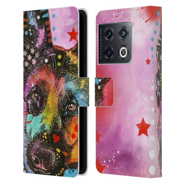 Dean Russo Dogs German Shepherd Leather Book Wallet Case Cover For OnePlus 10 Pro