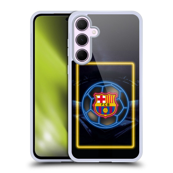 FC Barcelona Neon Logo Soft Gel Case for Samsung Galaxy A35 5G