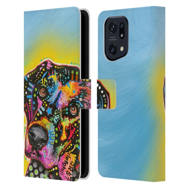 Dean Russo Dogs Labrador Leather Book Wallet Case Cover For OPPO Find X5 Pro