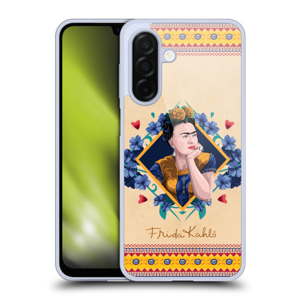 Frida Kahlo Portrait Indigo Soft Gel Case for Samsung Galaxy A26 5G