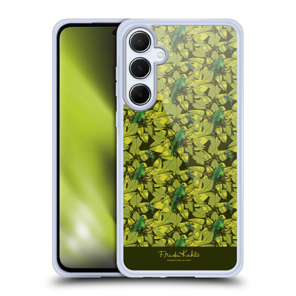 Frida Kahlo Tropical Bird Pattern Soft Gel Case for Samsung Galaxy A55 5G