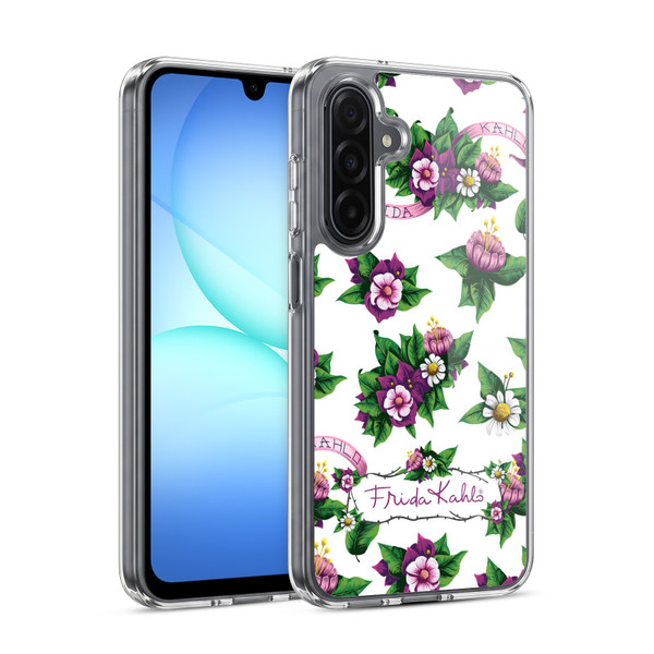 Frida Kahlo Purple Florals Pattern Soft Gel Case for Samsung Galaxy A17 4G / 5G