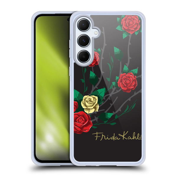 Frida Kahlo Roses Shrub Soft Gel Case for Samsung Galaxy A55 5G
