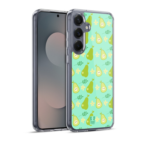 Head Case Designs Fruit Patterns Pears Soft Gel Case for Samsung Galaxy S25+ & MagSafe