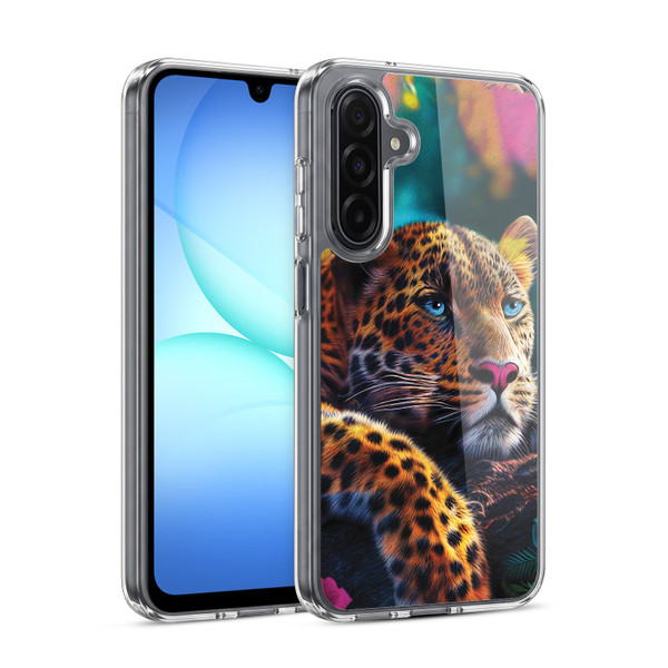 Michael David Ward Animals Reclining Leopard Soft Gel Case for Samsung Galaxy A17 4G / 5G