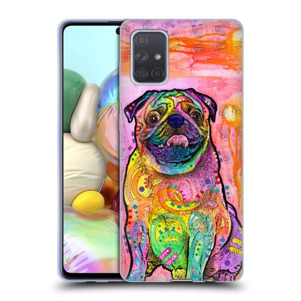 Dean Russo Dogs 3 Pug Soft Gel Case for Samsung Galaxy A71 (2019)