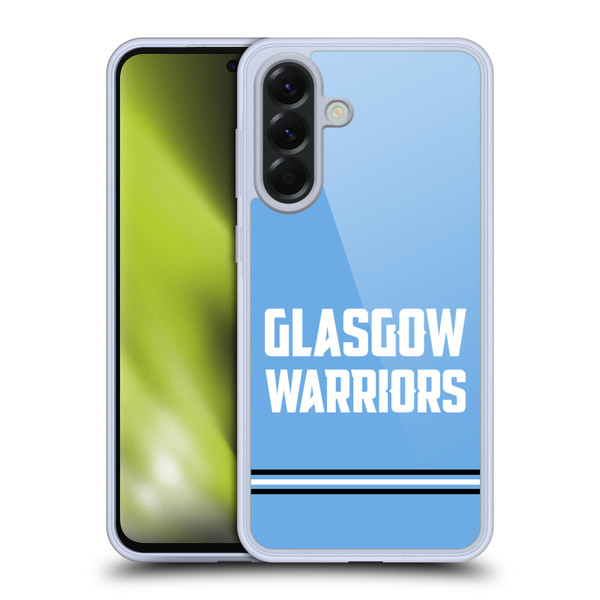Glasgow Warriors Logo Text Type Blue Soft Gel Case for Samsung Galaxy A56 5G