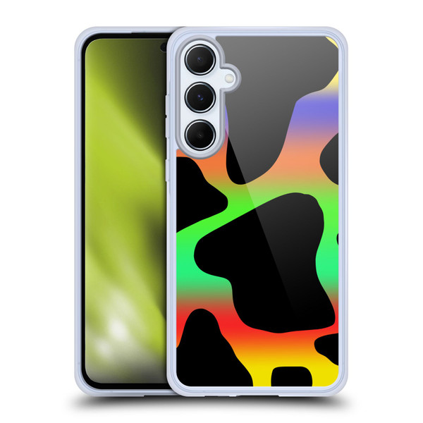 Grace Illustration Cow Prints Assorted Soft Gel Case for Samsung Galaxy A55 5G