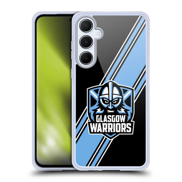 Glasgow Warriors Logo 2 Diagonal Stripes Soft Gel Case for Samsung Galaxy A55 5G