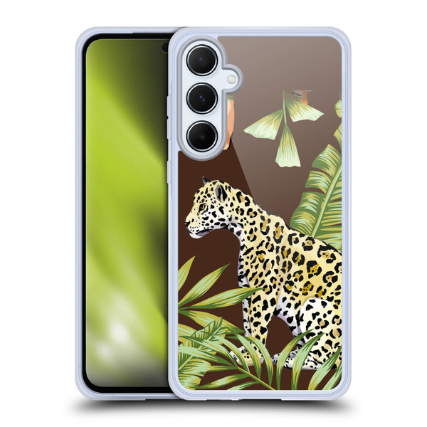 Haroulita Forest Leopard Soft Gel Case for Samsung Galaxy A55 5G